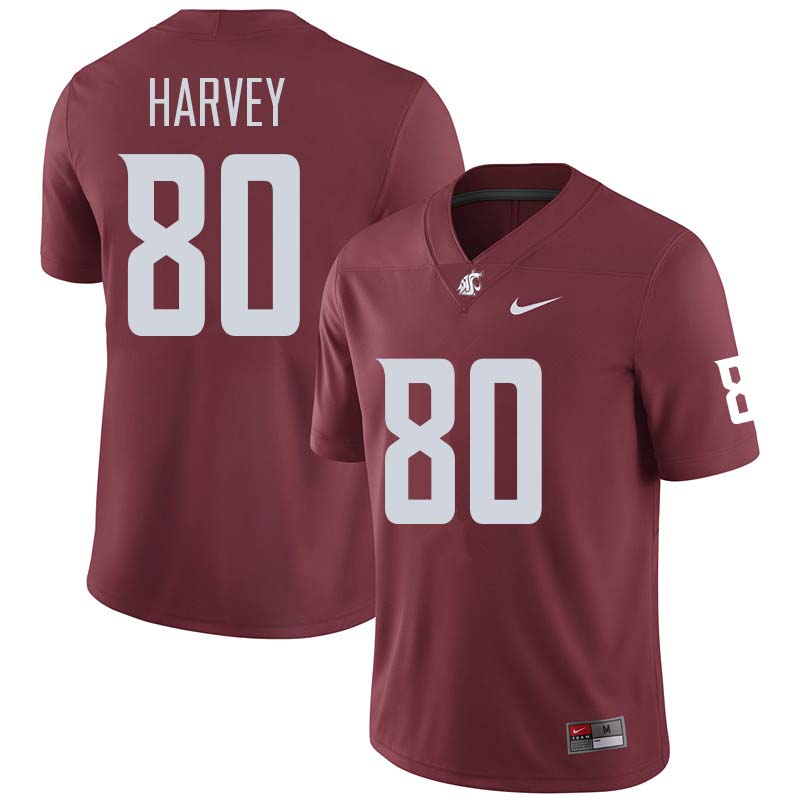 Washington State Cougars #80 Hayden Harvey College Football Jerseys Sale-Crimson